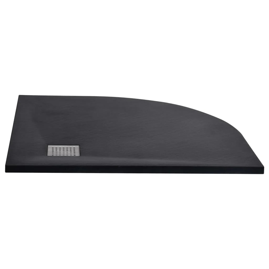 Piatto doccia base doccia piatto doccia contenitore doccia bagno WC cabina doccia casa interno SMC 90x90 cm nero 02_0001923