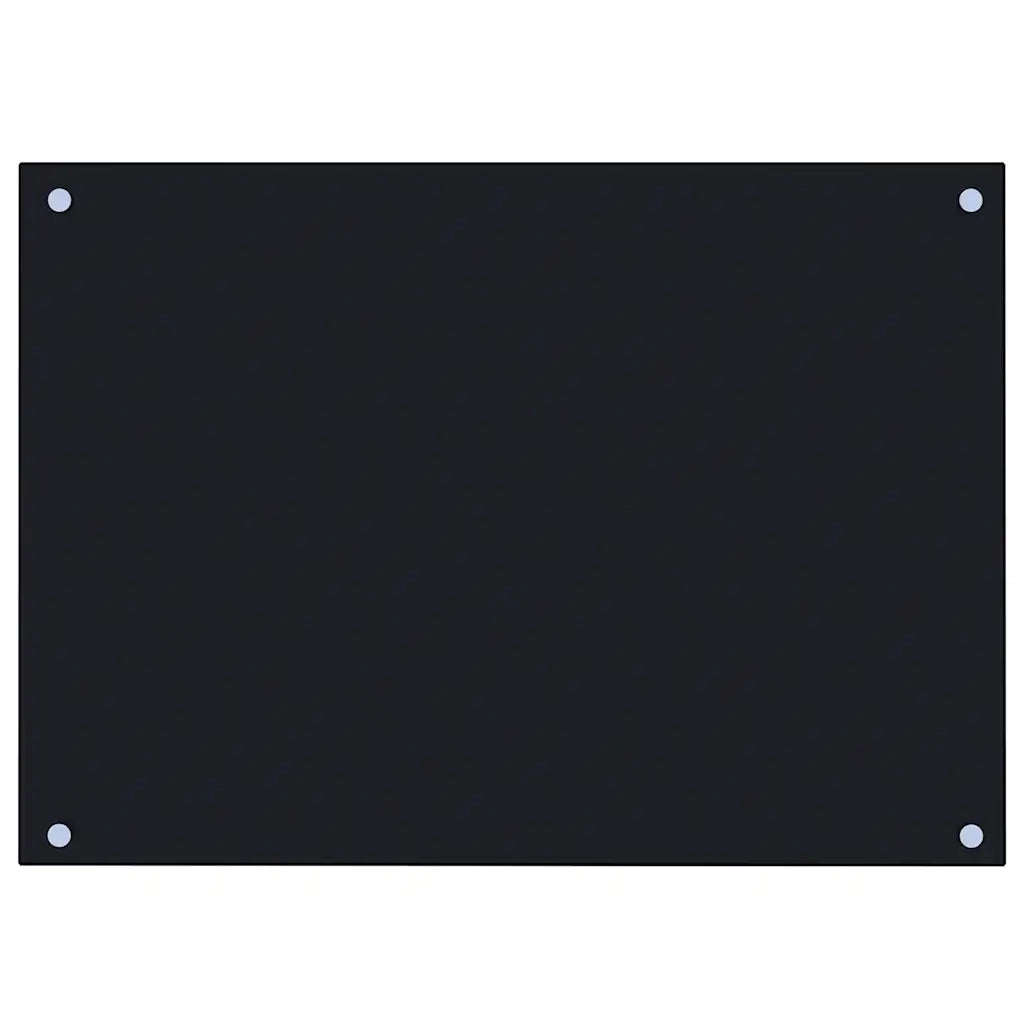 Paraschizzi per Cucina Nero 70x50 cm in Vetro Temperato