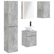 Set di Armadi da Bagno 5 pcs Grigio Cemento 43 x 11,5 x 60,5 cm 3407354