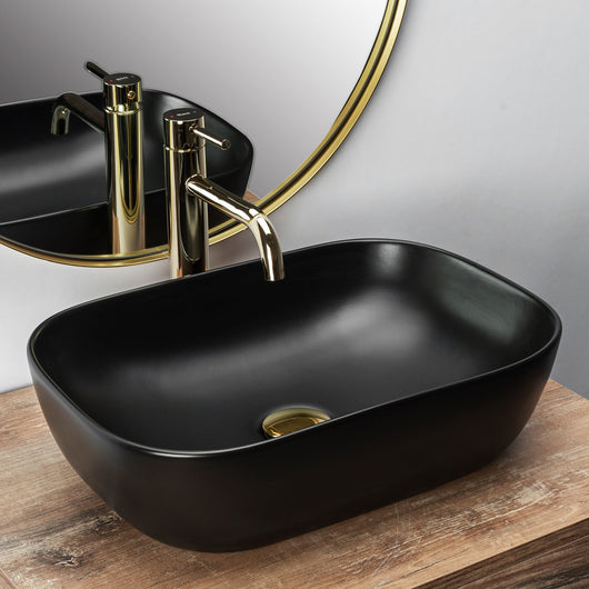 Lavabo Da Appoggio Rea Belinda Black Mat