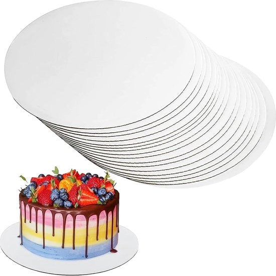 Supporto per torte da circa 30 cm, bianco - 40 pezzi - piatto per torte premium - torte e dolci