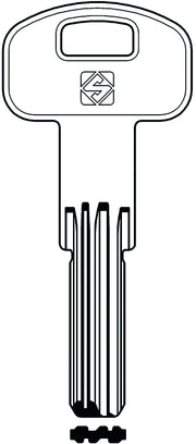 Silca CHIAVE PUNZONATA OTTONE PT7R (G. VAG 1) POTENT 5.00 pz