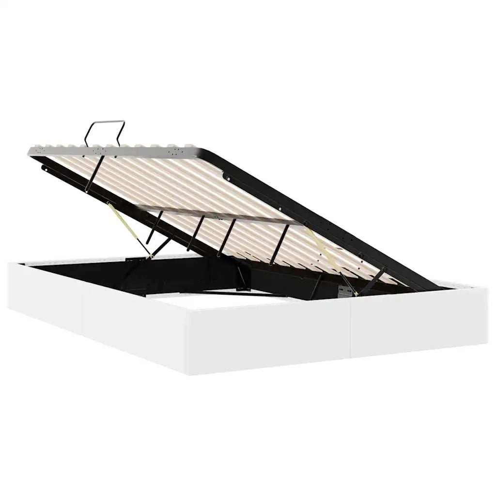 Letto con Contenitore Bianco Puro 153 x 203 cm Similpelle 3369975