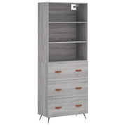 Credenza | Madia | Buffet da pranzo | Armadio da pranzo Grigio Sonoma 69,5x34x180 cm in Legno Multistrato