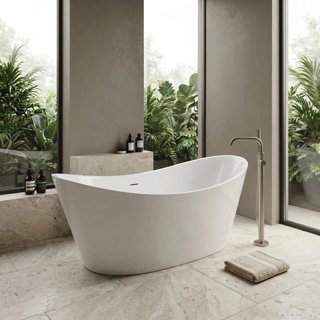 Vasca Bagno Da Terra Rea Ferrano 150 Copritappo nero