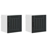 Pensile da cucina | Armadietto a muro LUCCA 2 pz Nero 40 x 31 x 40 cm