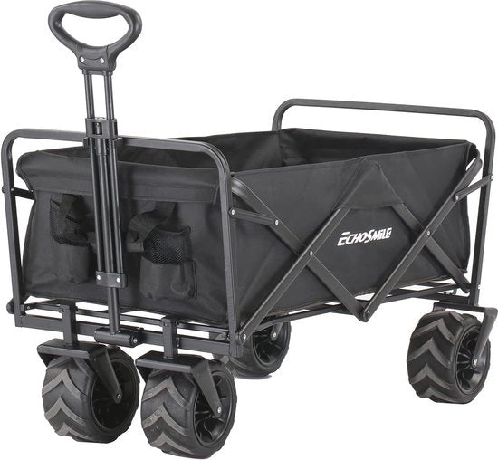 Carrello pieghevole per esterno - 160 kg di capacità, maniglia regolabile e ruote giranti a 360°