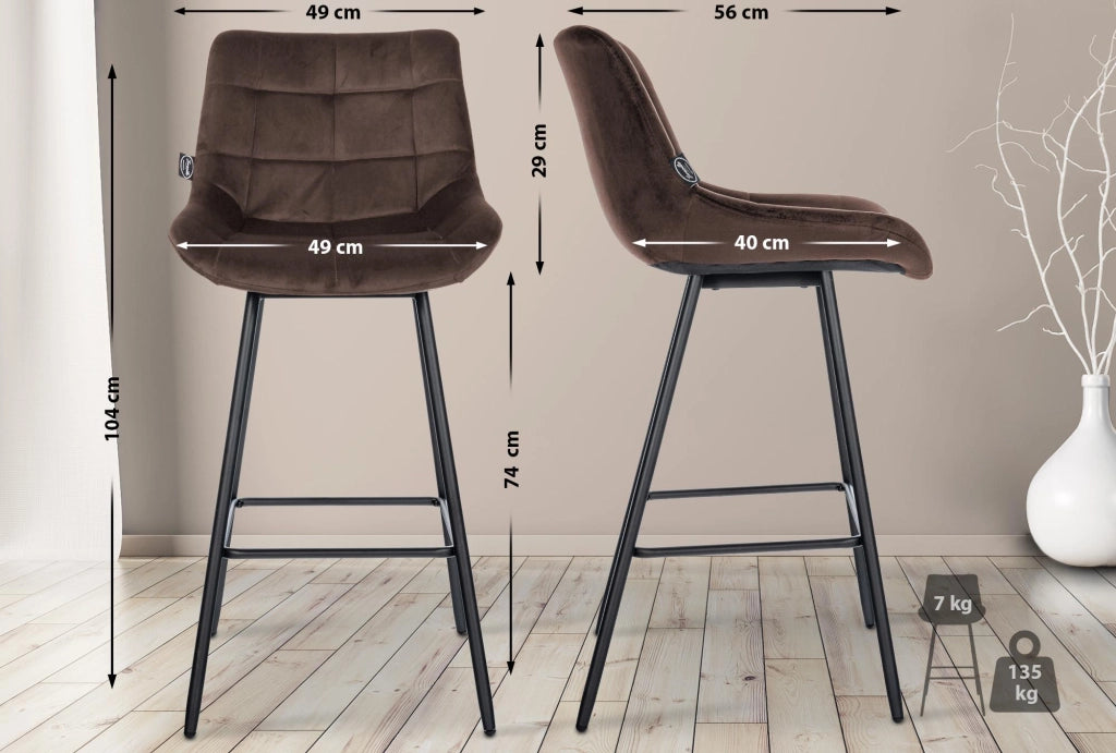 Barhocker Weston Samt