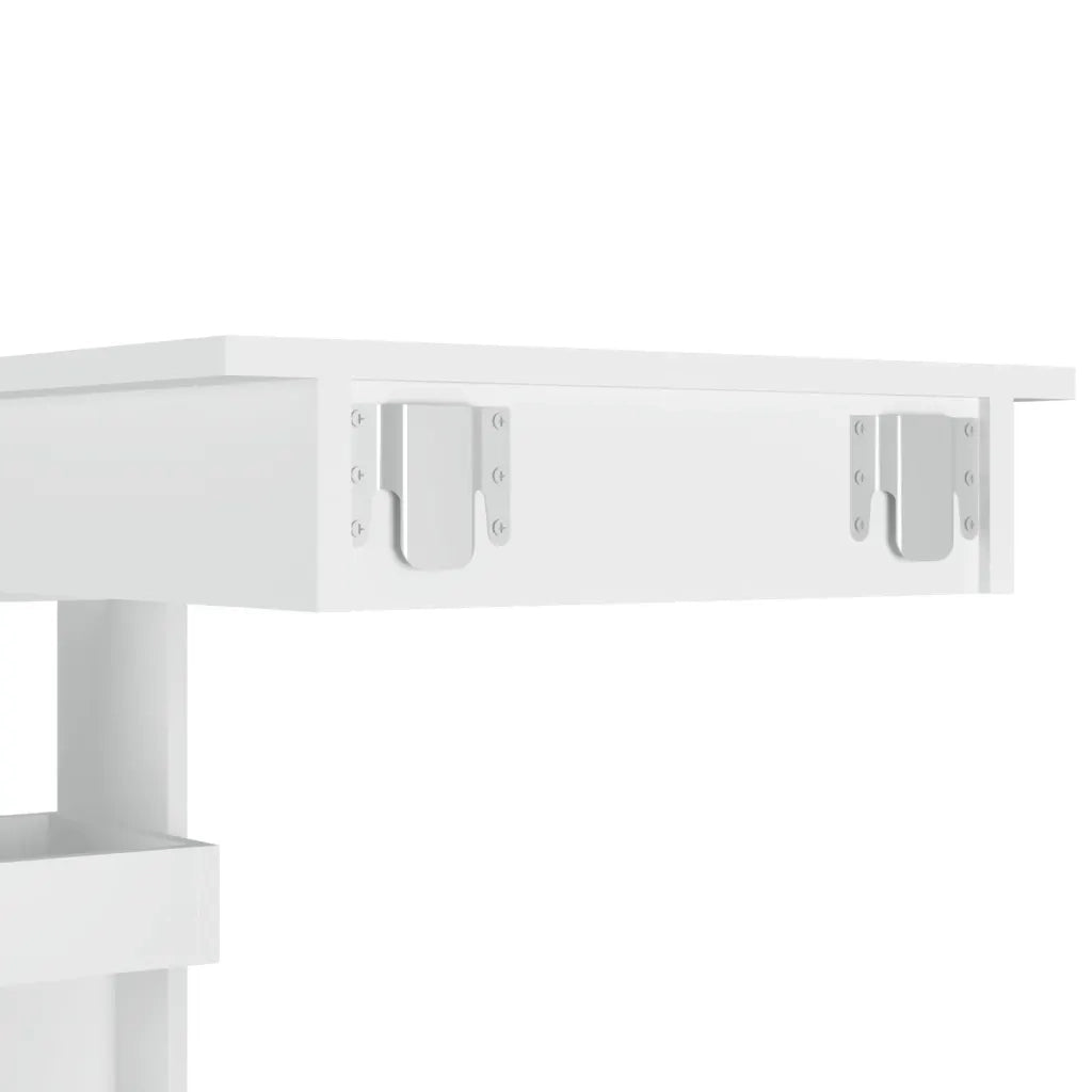 Bancone da Muro Bianco 102x45x103,5 cm in Legno Compensato 811781