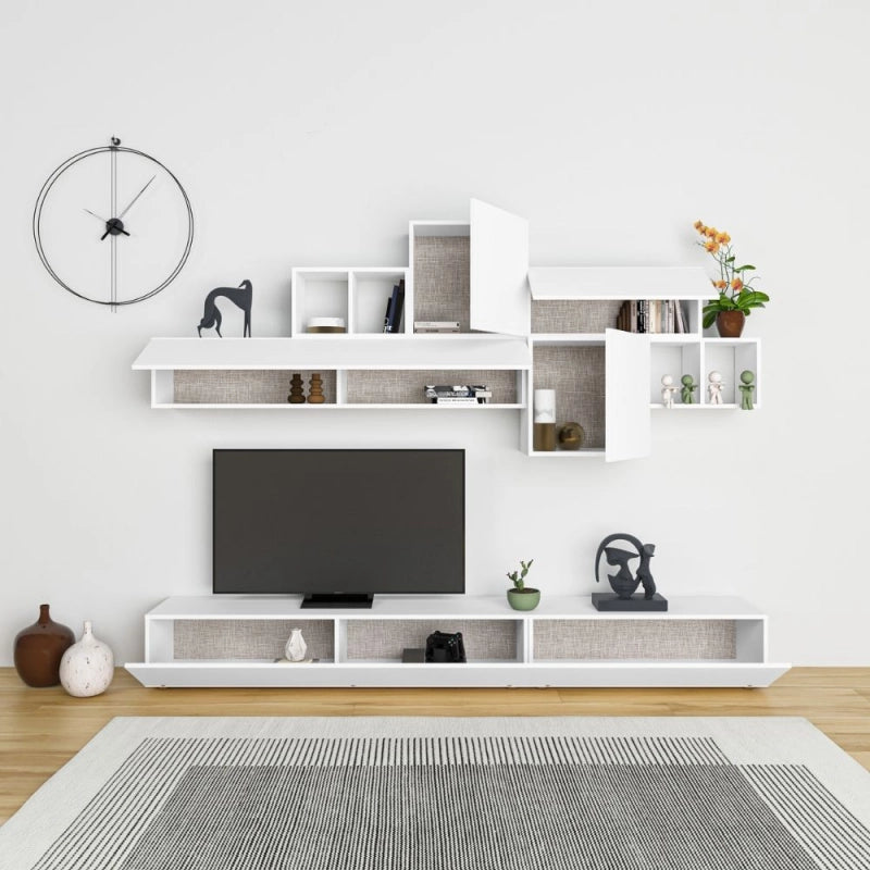 Parete attrezzata Tromen 260 cm. bianco MTV234476