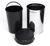 HomCom Cestino dei rifiuti rotondo in acciaio inox con sensore 30L