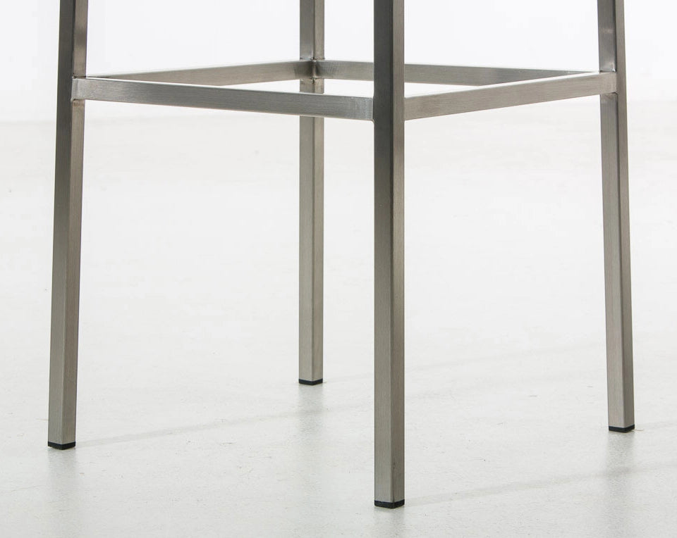 Set 2 sgabelli bar Montreal in tessuto grigio scuro,acciaio inossidabile