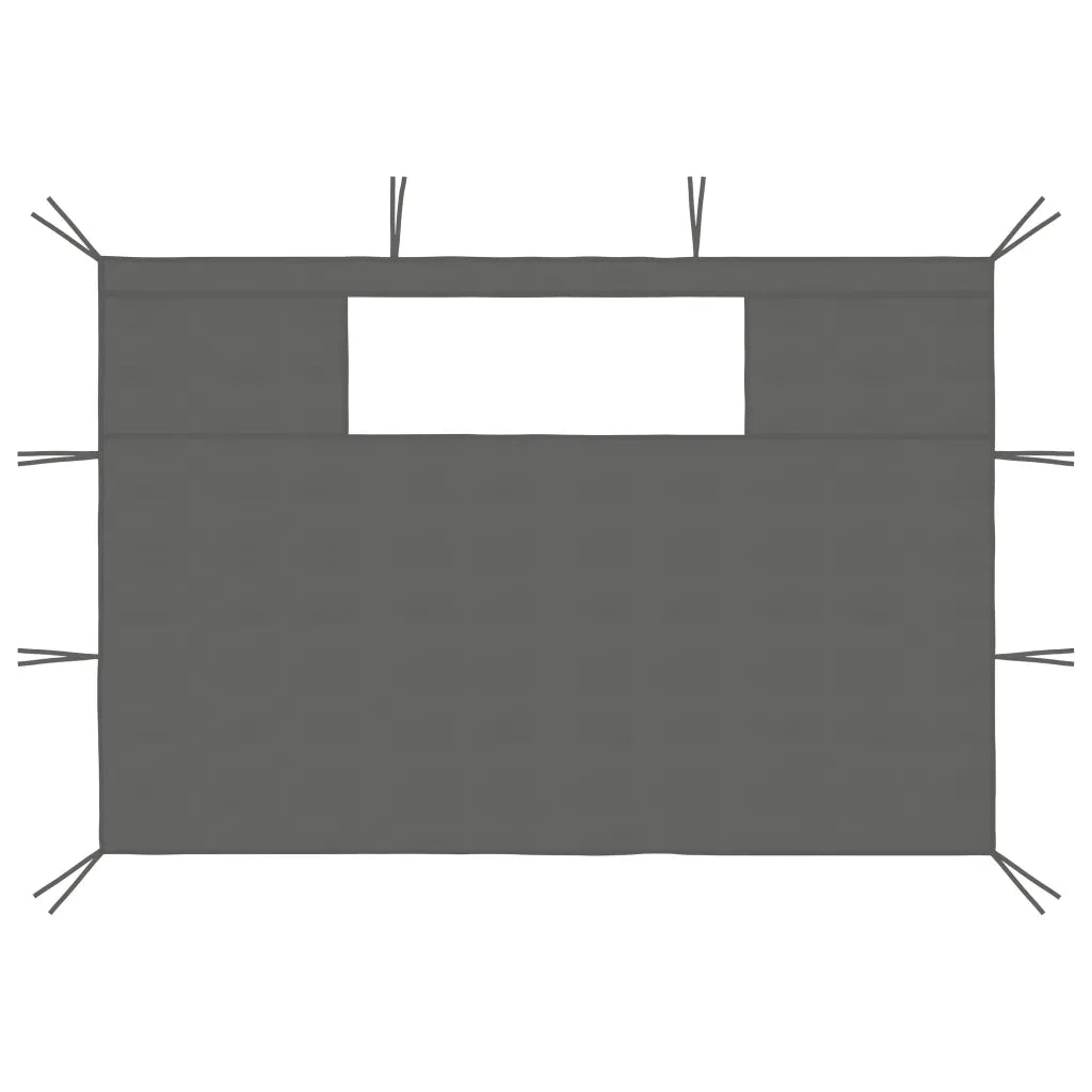 Pareti con Finestre per Gazebo 2 pz Antracite CFW7725563