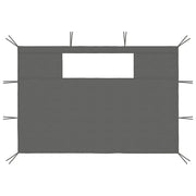 Pareti con Finestre per Gazebo 2 pz Antracite CFW7725563