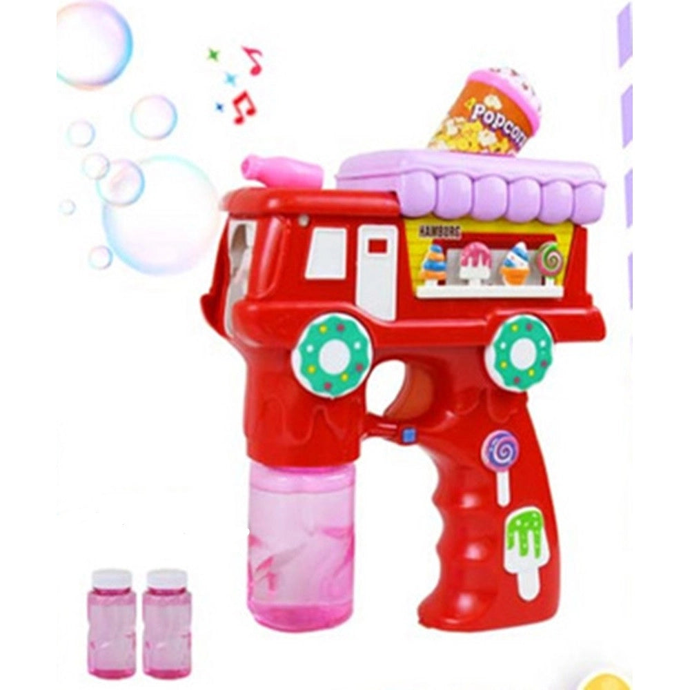 Trade Shop - Pistola Spara Bolle A Forma Di Camion Dei Dolci Con 2 Flaconi Di Ricarica Da 70ml 6760270 -