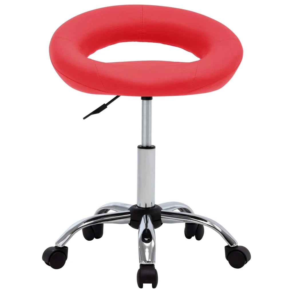 Poltrona da ufficio/poltrona letto in similpelle rossa 02_0024080