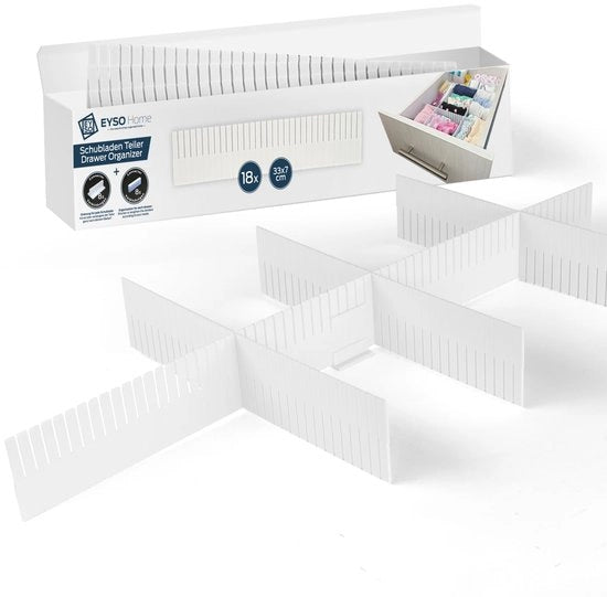 Sistema di distribuzione per vano armadio da 18 inclusi componenti di connessione – si adatta perfettamente al vano armadio [allungare, accorciare, distribuire] – sistema di organizzazione