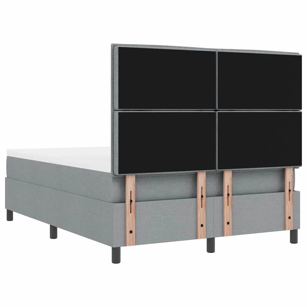 Letto a molle con materasso Grigio chiaro 160 x 200 cm Tessuto 3339322