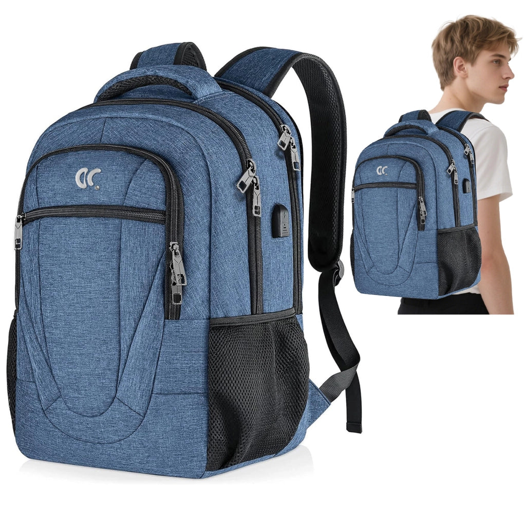 Zaino capiente per computer portatile con porta USB