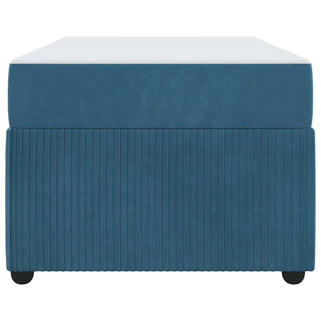 Struttura del letto con materasso Blu 100 x 200 cm Tessuto