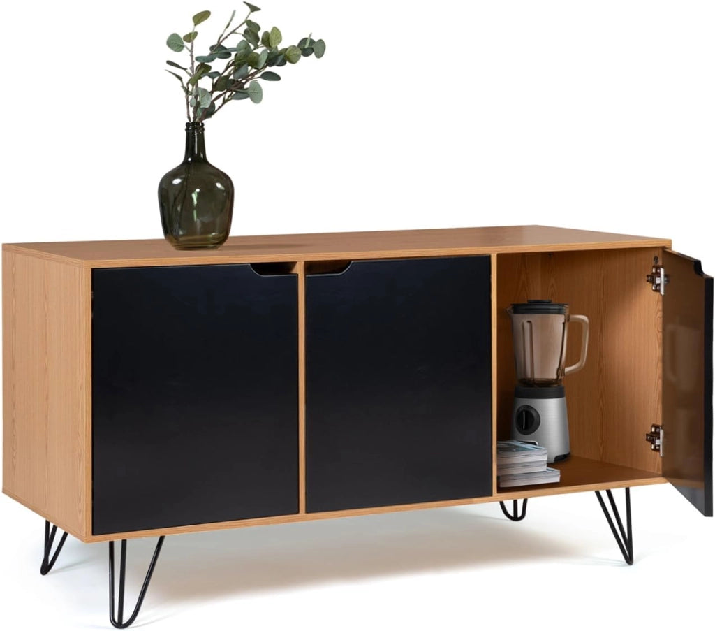 Credenza bassa vintage NOEMI 3 ante in legno