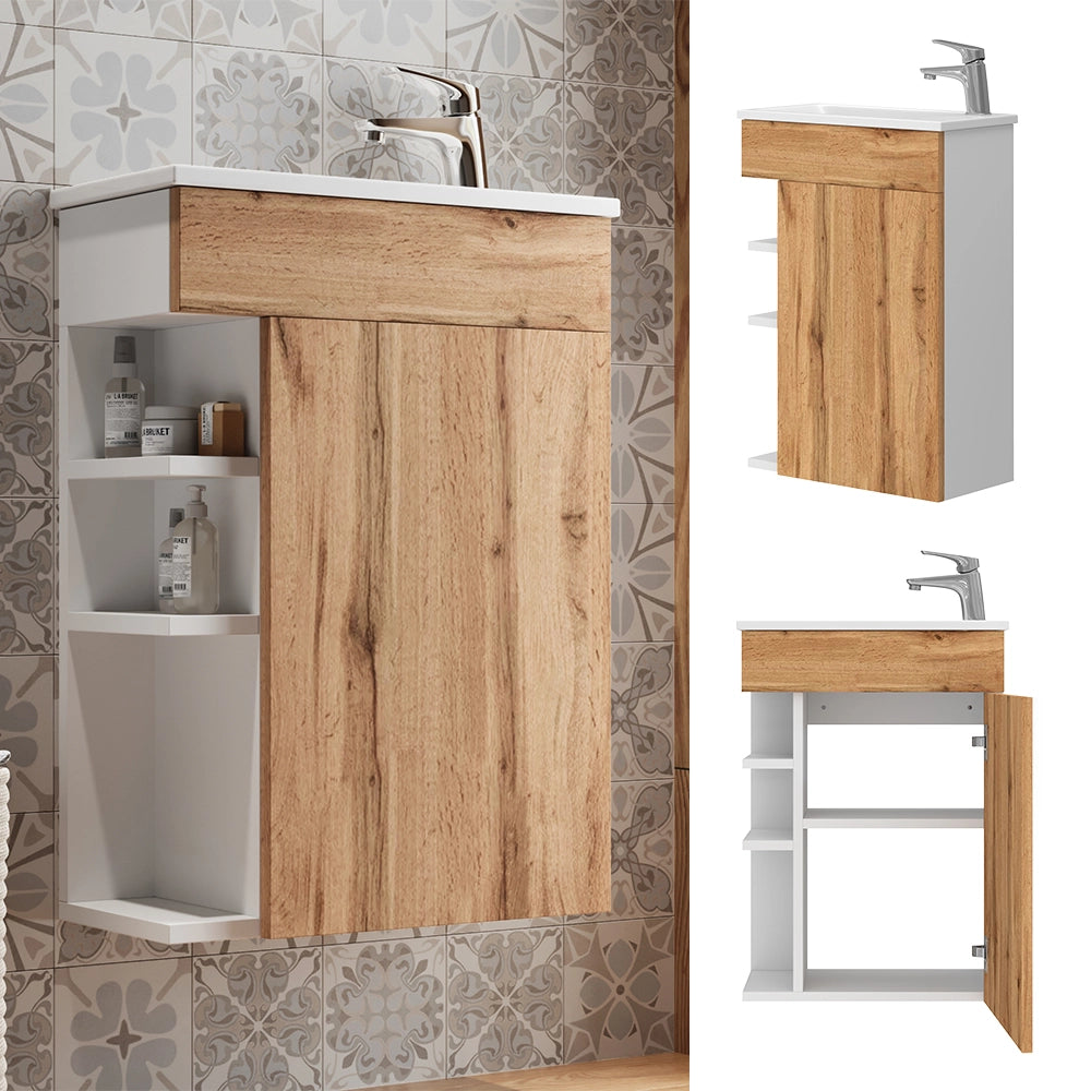Set mobili bagno Amadeo Rovere dorato 2 pezzi Vicco