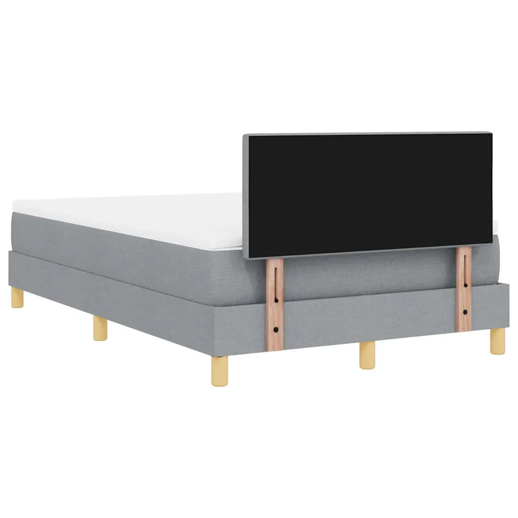 Letto a Sorgente LED con led Grigio chiaro 120 x 200 cm Tessuto 3342429