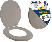 MAURY'S COPRI WATER WC TORTORA KIT DI MONTAGGIO CON GANCI INOX EXTRA RESISTENTE