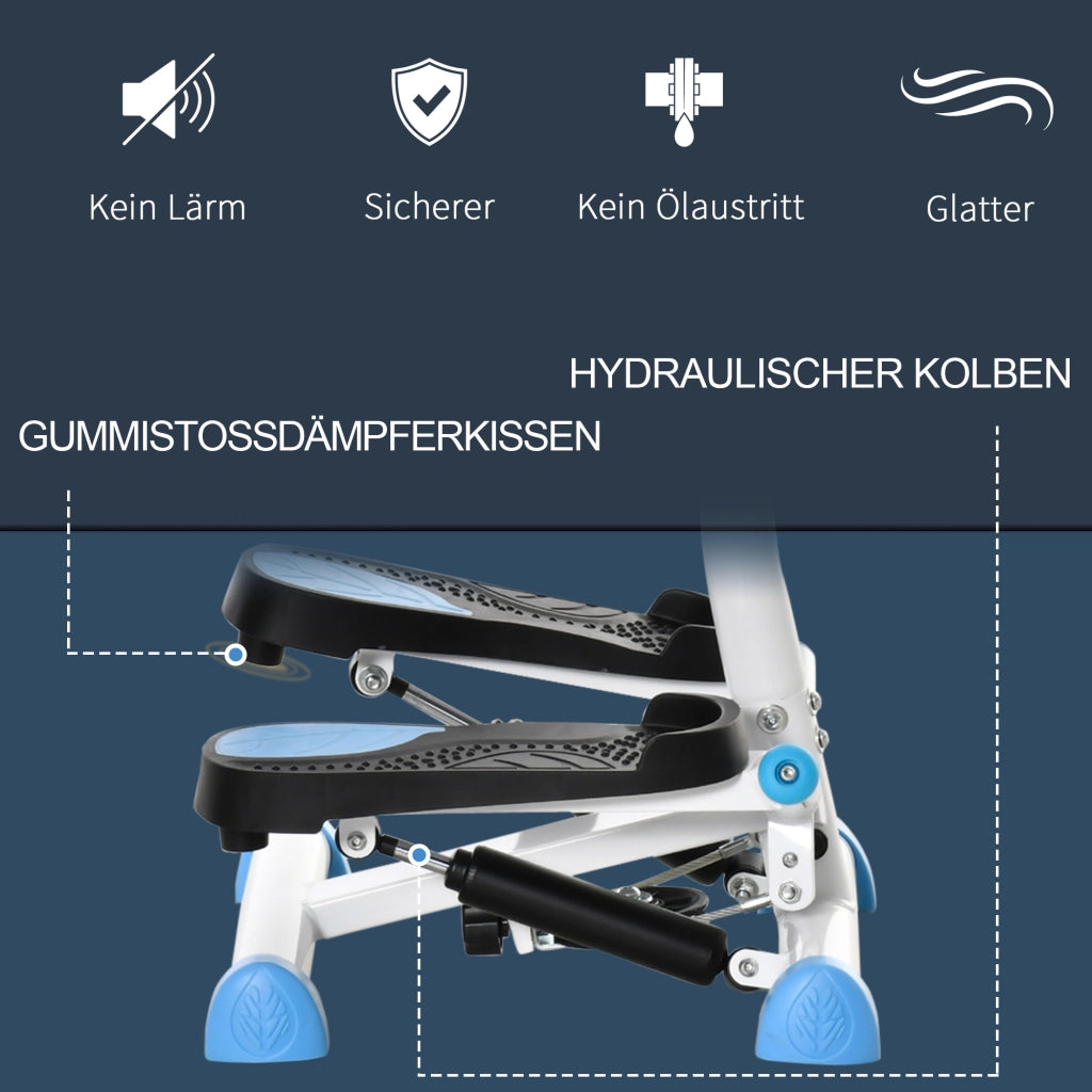 Stepper Fitness LCD ¨C zephmum ¨C Nero e grigio, ABS e acciaio, 55x44x108 cm