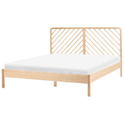 Letto in legno di pino marrone chiaro con rete 180 x 200 cm naturale stile scandinavo