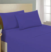 Lenzuolo letto sotto con angoli 100% puro cotone Made in Italy tinta unita Prugna - 1 Piazza e mezza francese