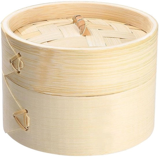 Mini Steamer a Bamboe per Dim Sum - Ideale Accessoria per Feste e Desserti - Tavolo per Cibi con Decorazione per Matrimoni e Feste di Compleanno