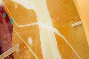 Orologio da Parete Mity 5x80x5 cm in Vetro MDF e Metallo Multicolor