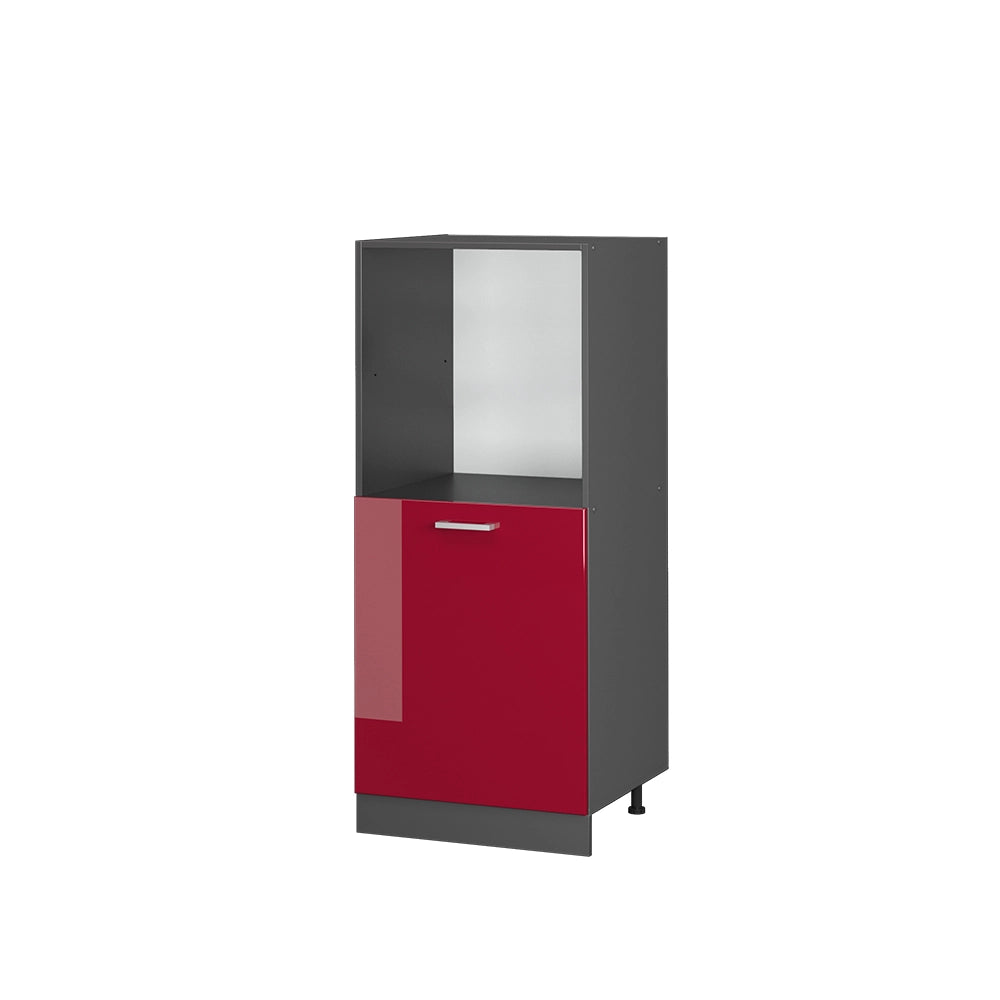 Mobile per forno da incasso R-Line Rosso lucido/Antracite 60 cm Vicco