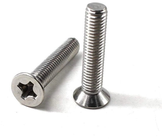 Viti M5x35 a testa piatta - Viti per macchina - Acciaio inossidabile - Pacchetto da 50 - Duraturo e resistente alla corrosione