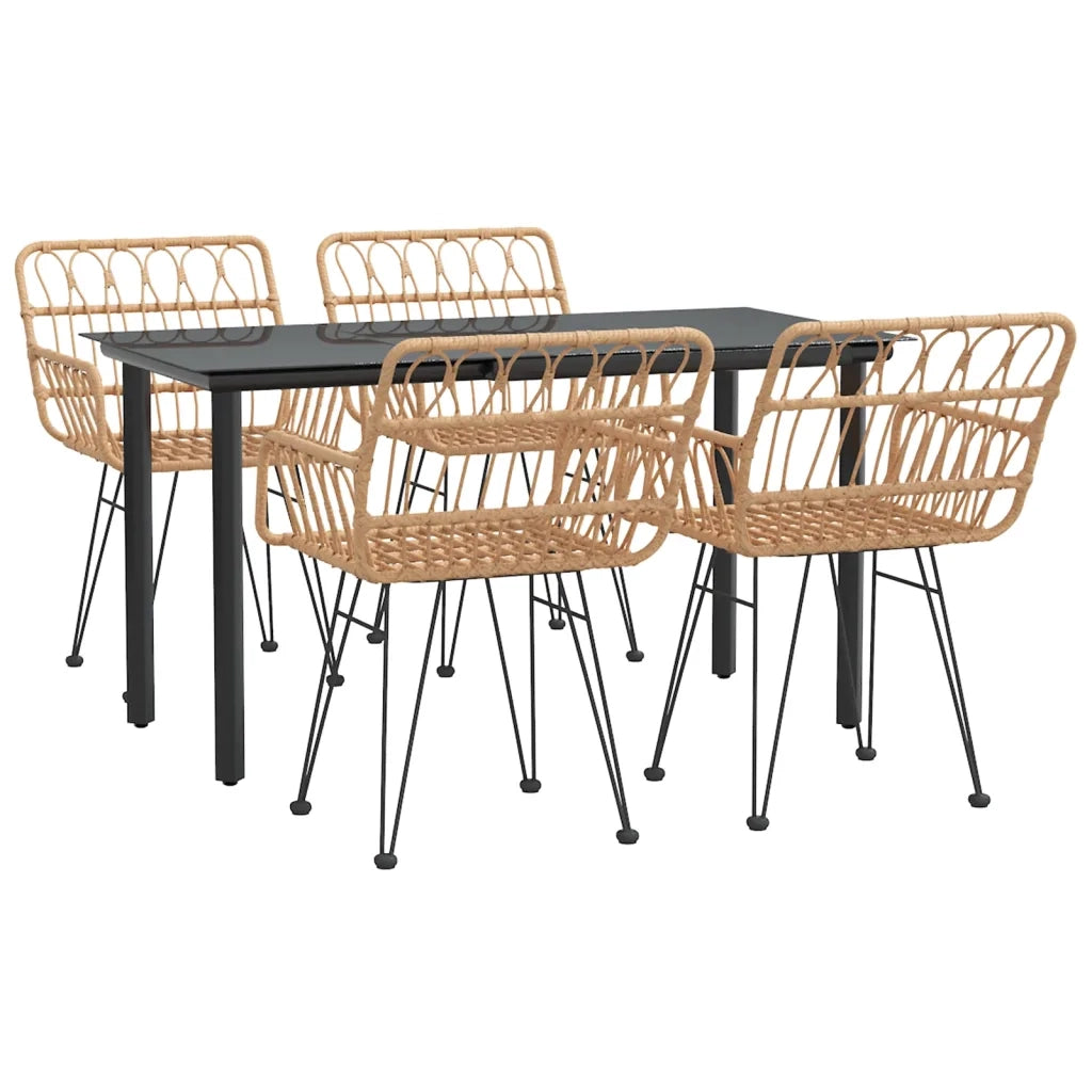 Set da Pranzo da Giardino 5 pz in Polyrattan 3157861