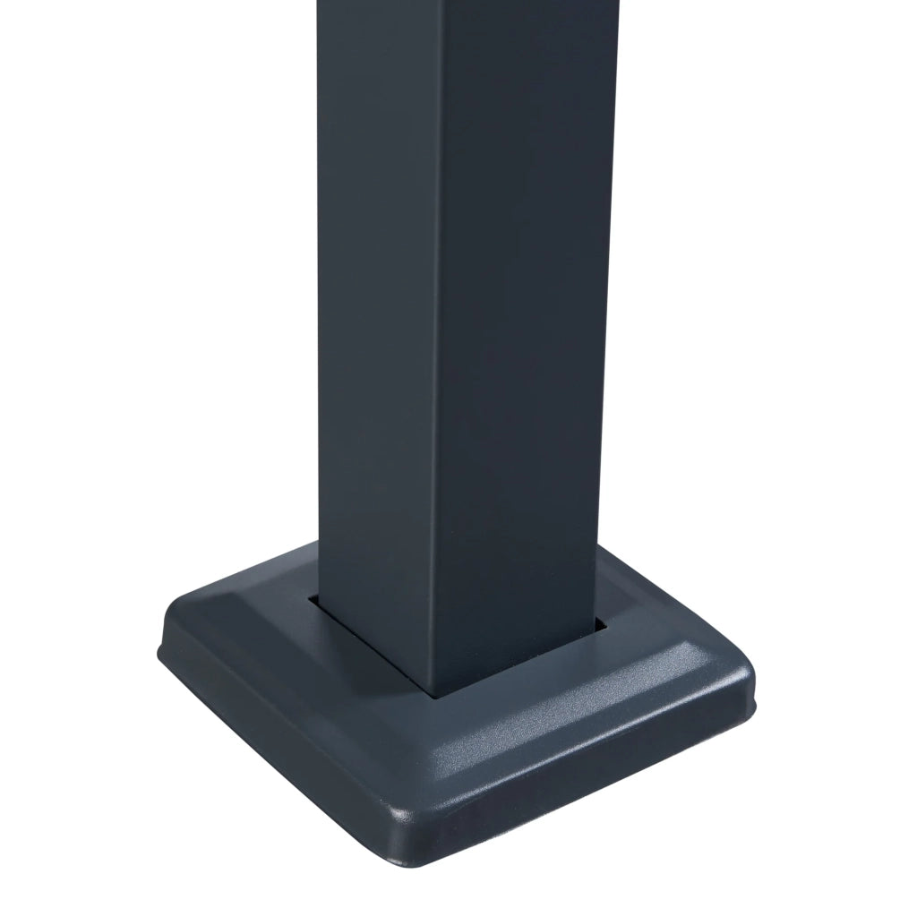 Contenitore per rifiuti in acciaio zincato 120 x 91 x 91 cm effetto legno antracite 03_0009096