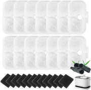 Filtro per fonte per gatti, pacchetto da 16 filtri per fonte Dockstream per gatti, PLWF105/PLWF115/PLWF005, filtri sostitutivi per fonte per gatti, 16 spugne a schiuma e 16 filtri a forma di pad.