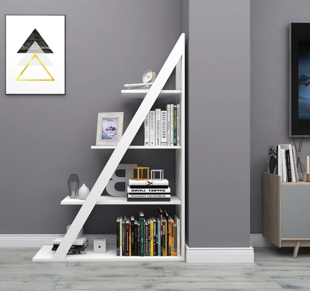 Libreria in legno "Arven" - 100 x 29 x 150 cm - Bianco