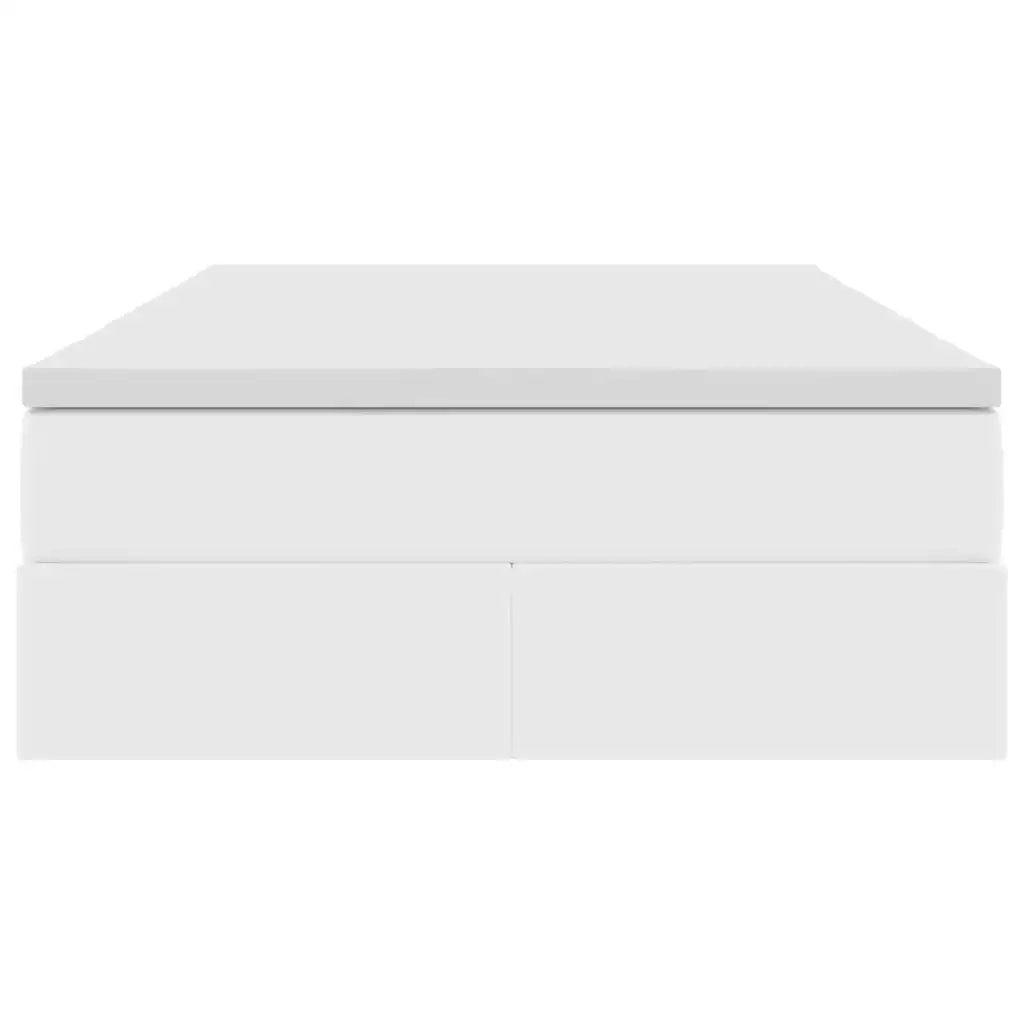 Letto con contenitore e materasso Bianco 120 x 200 cm