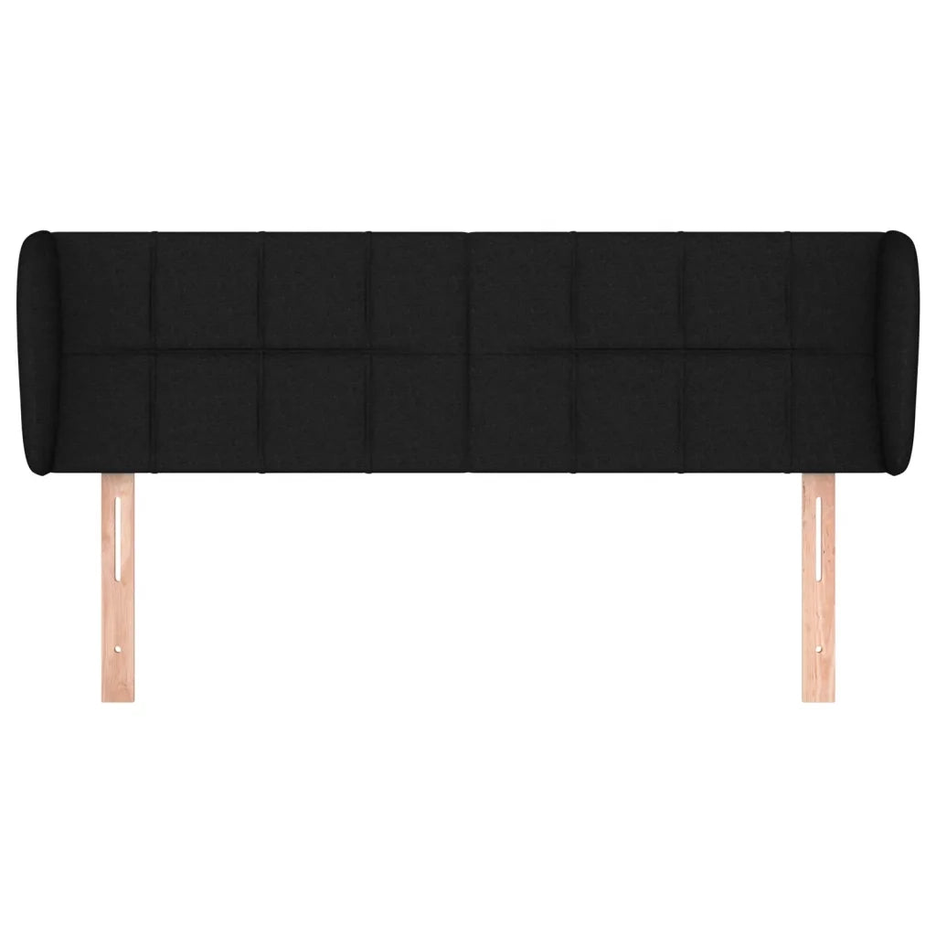 Testiera ad Orecchio Nera 147x23x78/88 cm in Tessuto cod mxl 46406