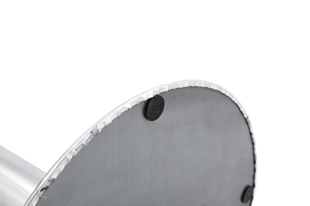 Tavolino basso rotondo con piano effetto marmo e bordo dorato, in MDF e metallo, per soggiorno, blu, 60 × 73,7 cm