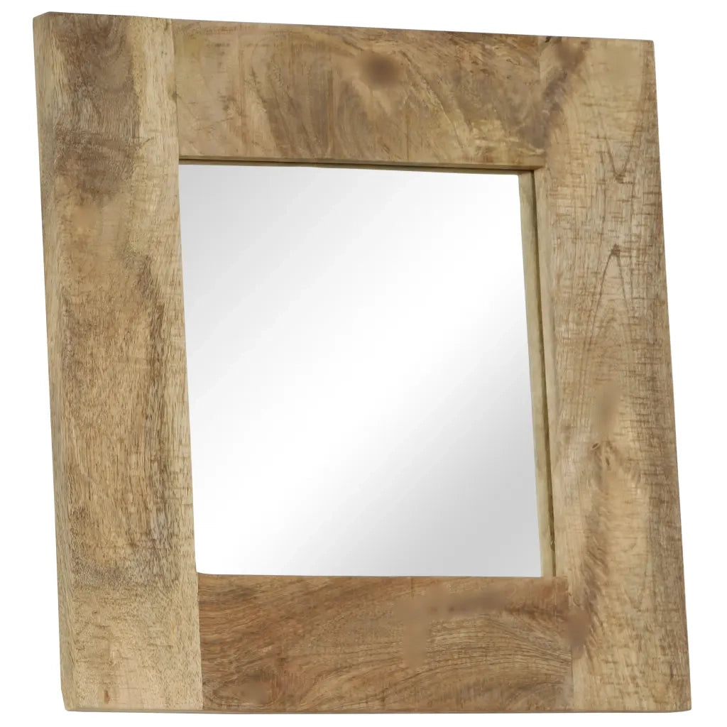 Specchio-Specchio Decorativo in Legno Massello di Mango 50x50 cm