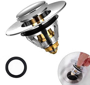 Stopper per vasca con filtro anti-accumulo pop-up per vasca e lavabo (34-38 mm)