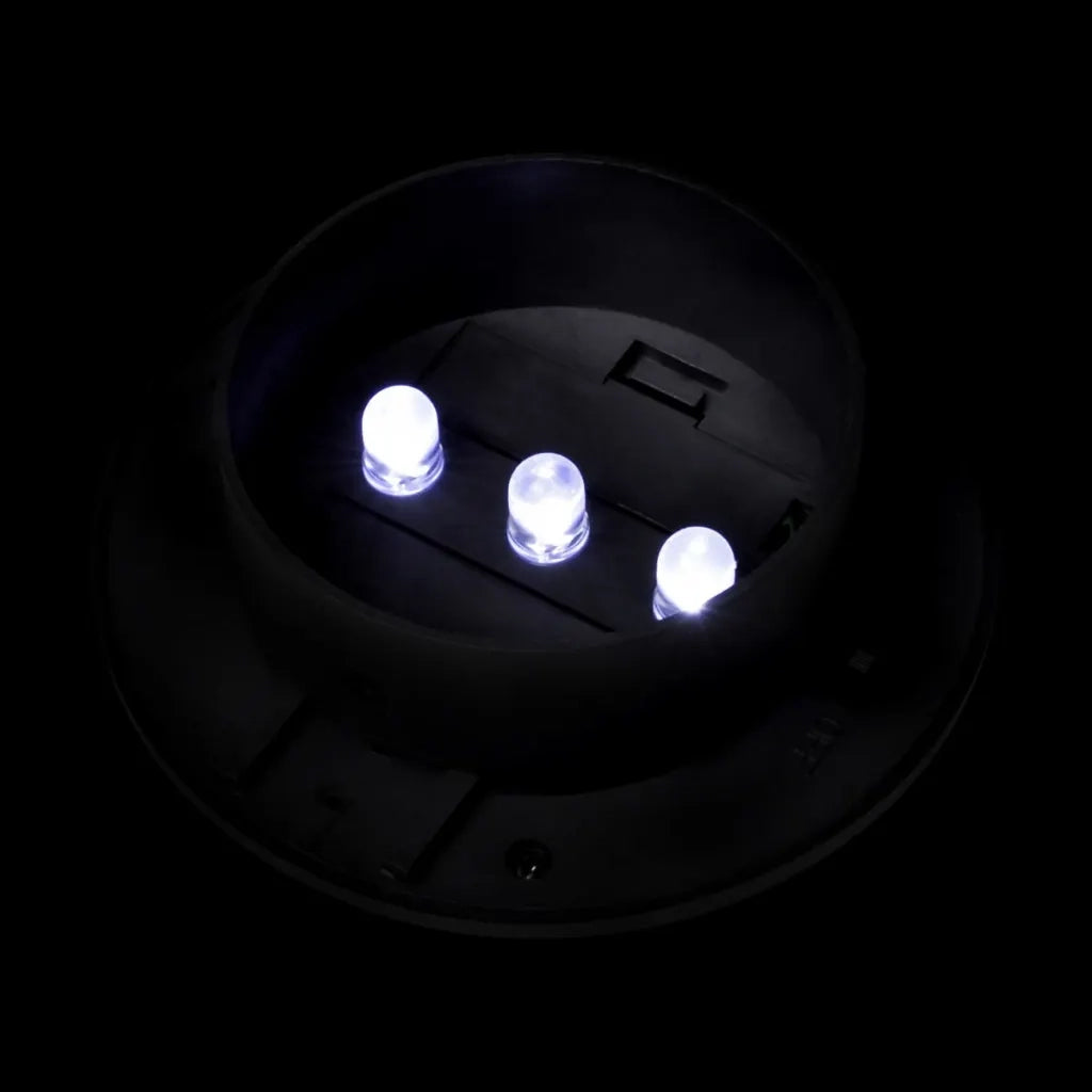 Lampade Solari da Esterno per Recinzioni 12 pz LED Nero CFW6082443