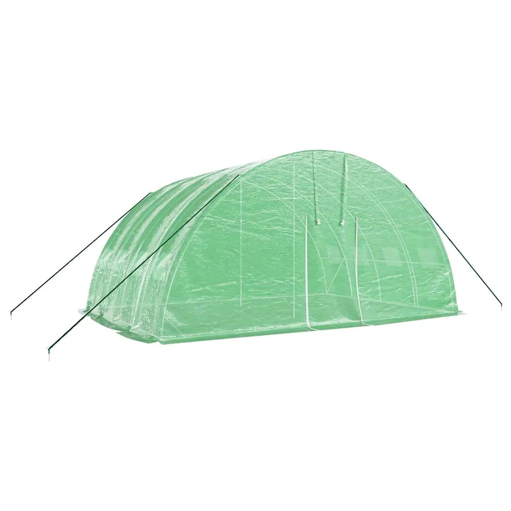 Serra con struttura in acciaio verde 24 m² 6x4x2,85 m 3188105