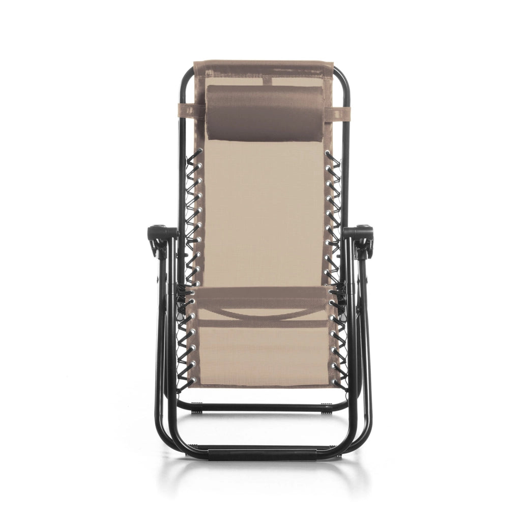 Sedia Sdraio da Giardino Gran Relax 88x65x110 cm in Textilene Beige