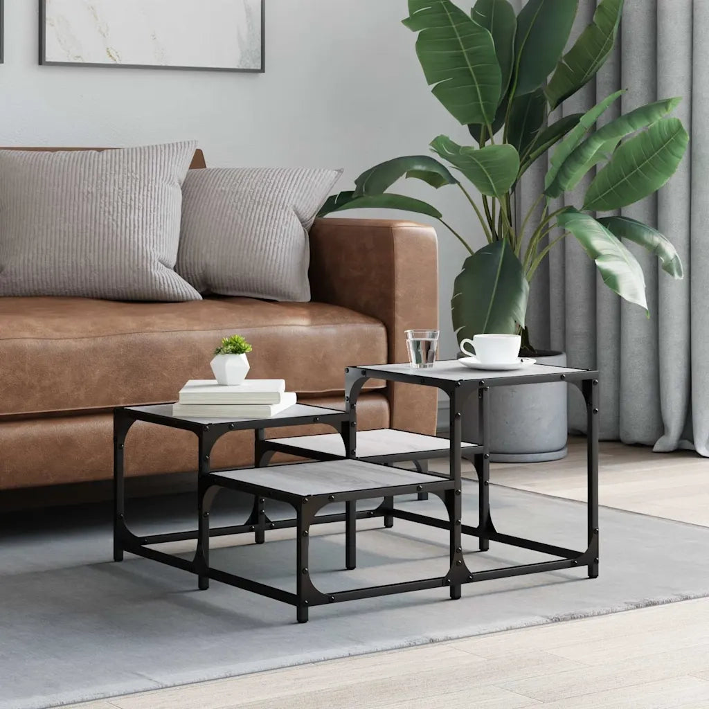 Tavolino da salotto | Tavolino da caff¨¨ | Tavolino da Soggiorno Grigio Sonoma 68x68x40 cm Legno Multistrato