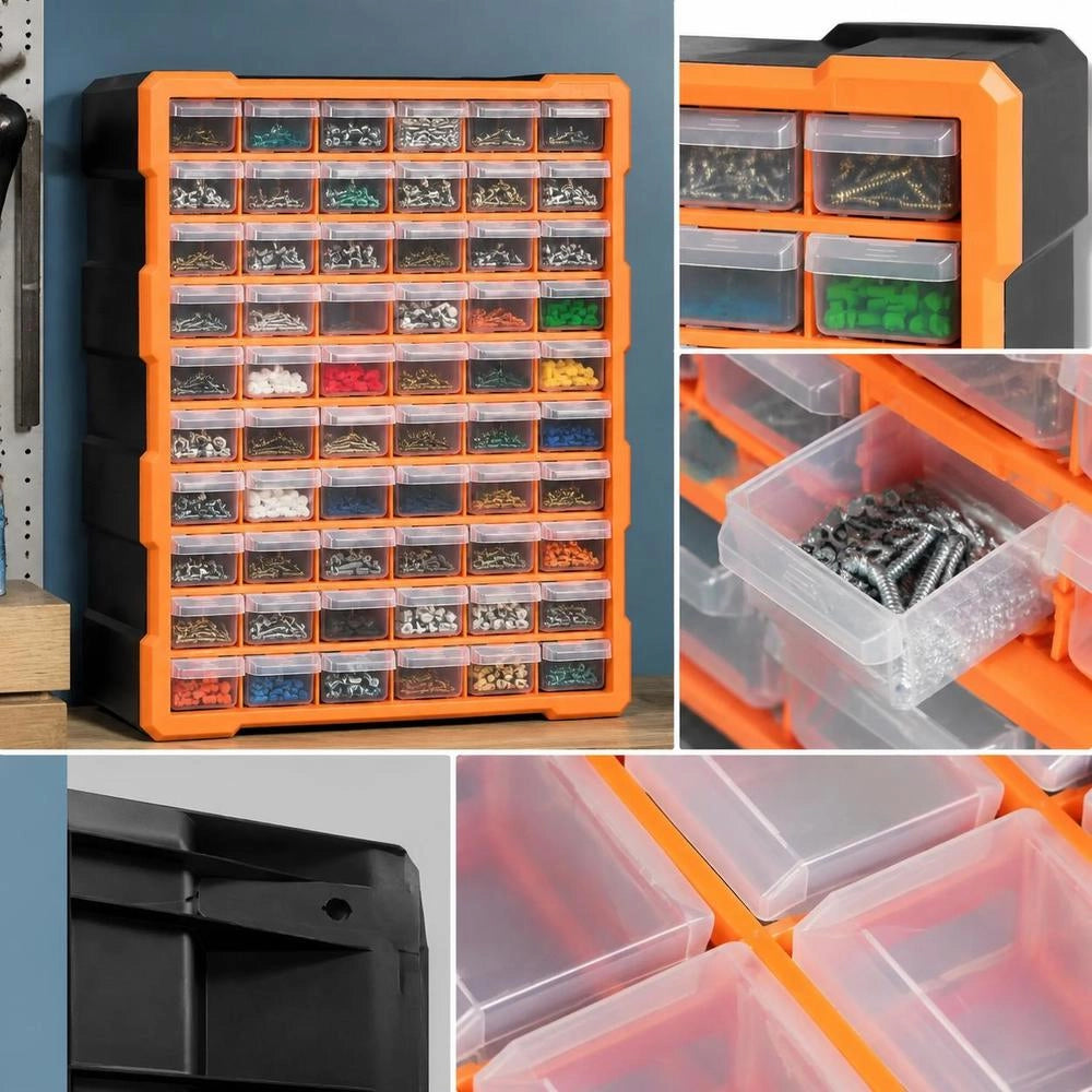 Multi-drawer Organizer With 60 Drawers, 38x16x47.5 Cm