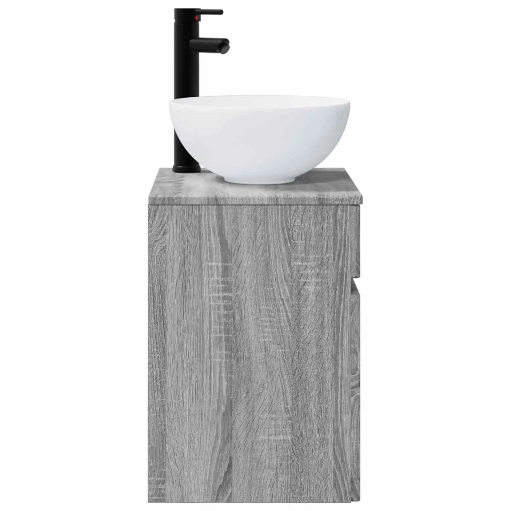 Mobile lavabo da parete Sonoma grigio 39 x 41 x 64,5 cm 890558